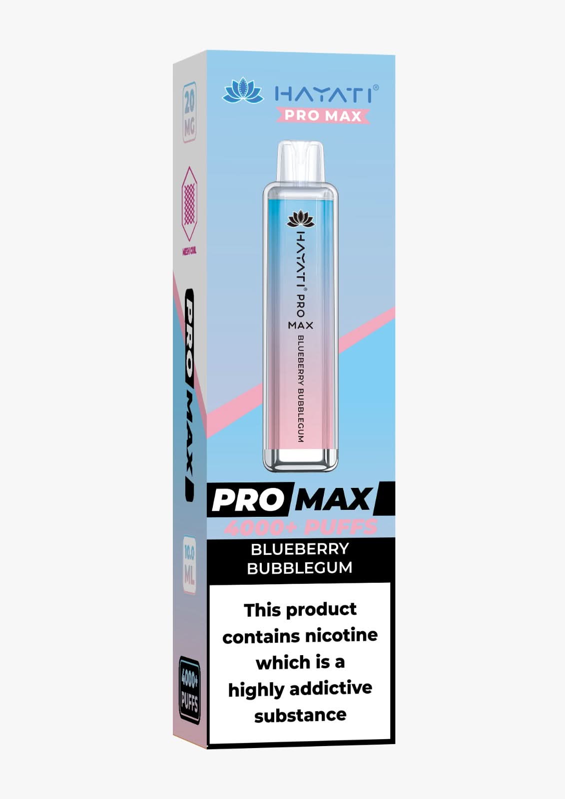 Crystal Pro Max 4000   Vape - Blueberry Bubblegum