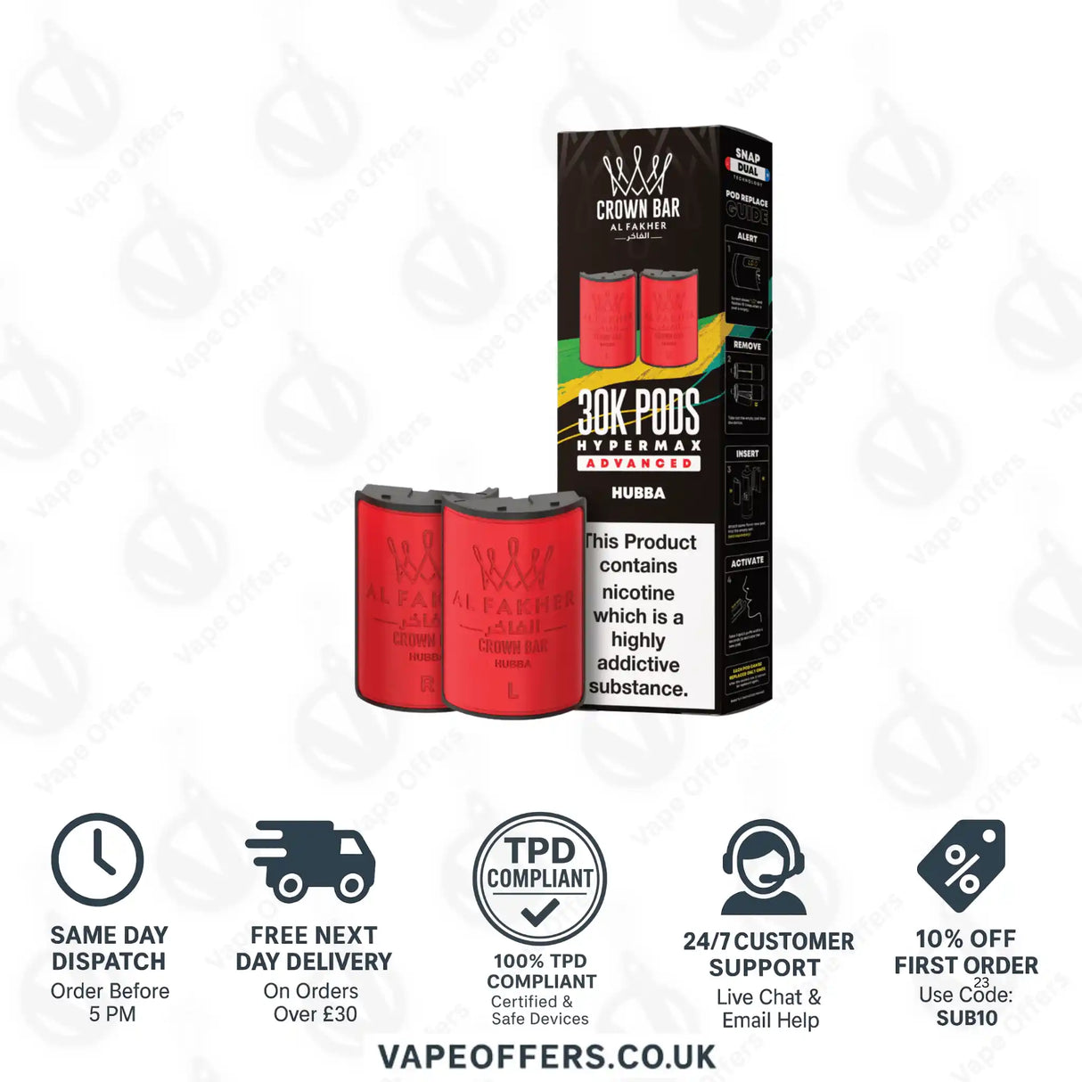 Al Fakher 30K Hypermax Vape Pod Hubba