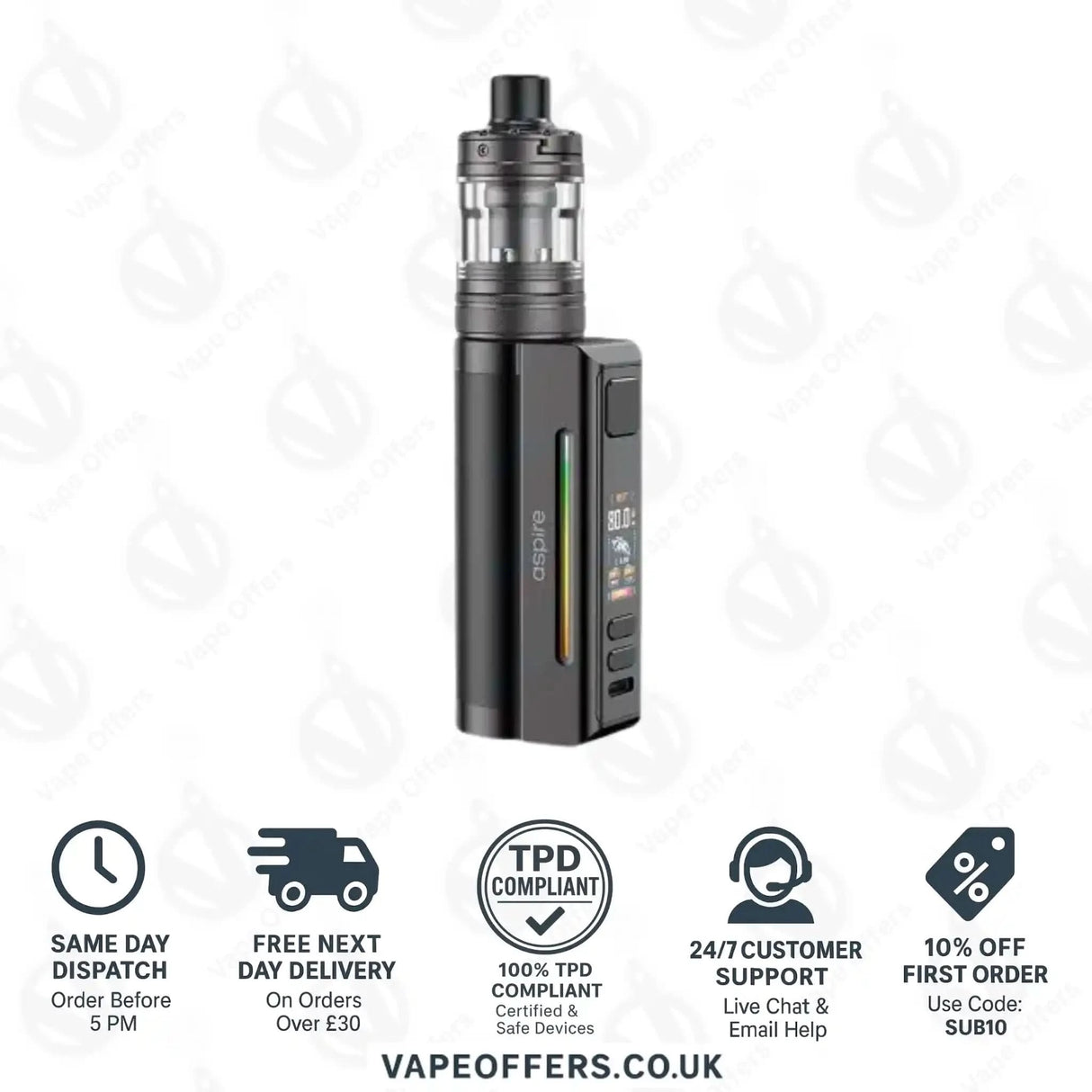 Aspire Zelos M80 Kit Gunmetal