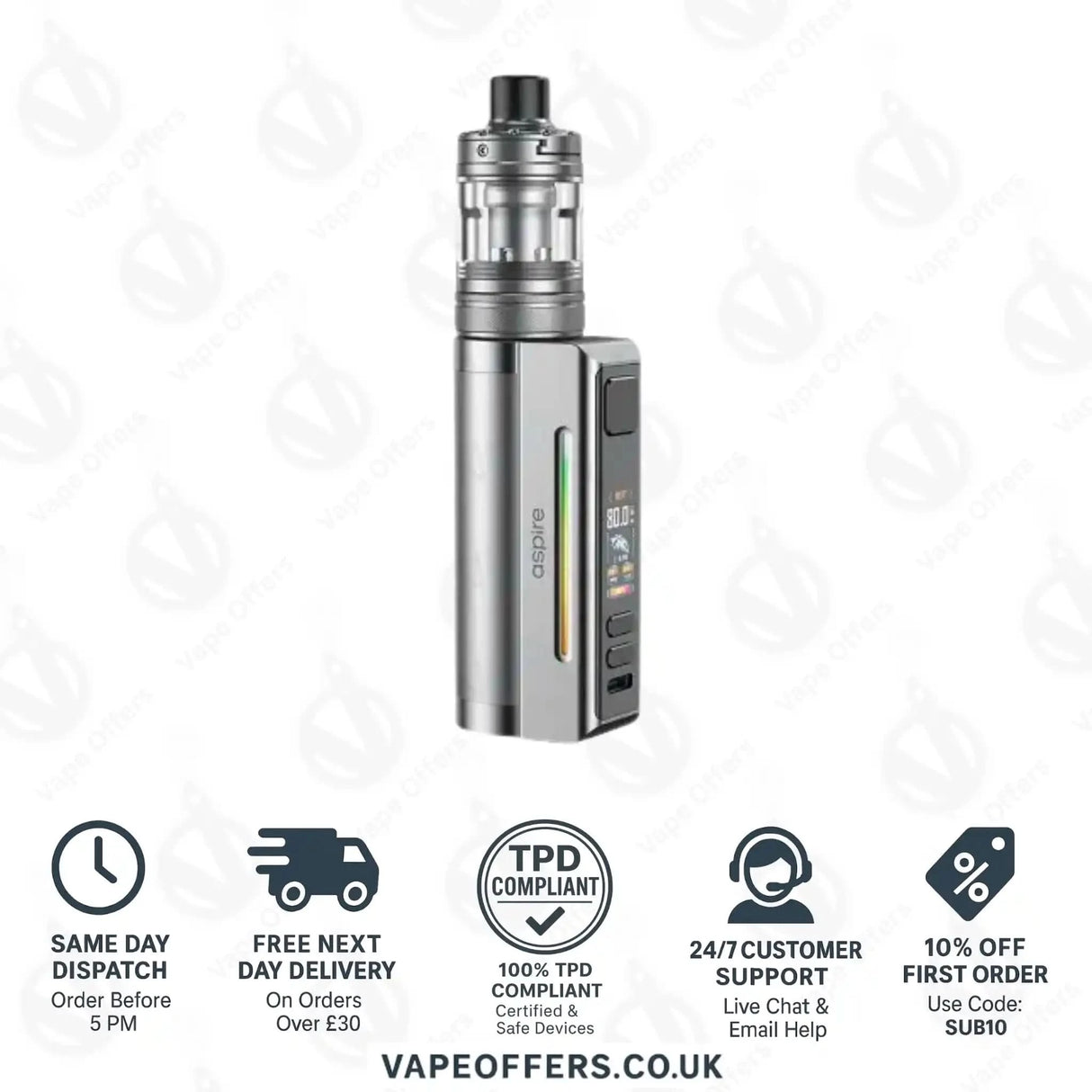 Aspire Zelos M80 Kit Silver