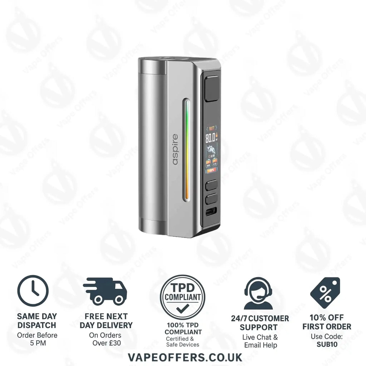 Aspire Zelos M80 Mod Silver