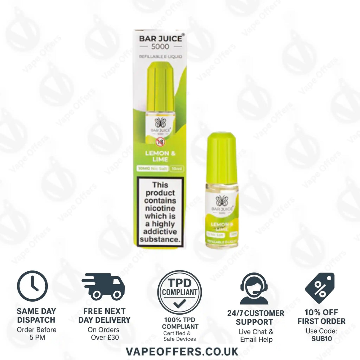 Bar Juice 5000 Lemon and Lime Nic Salt