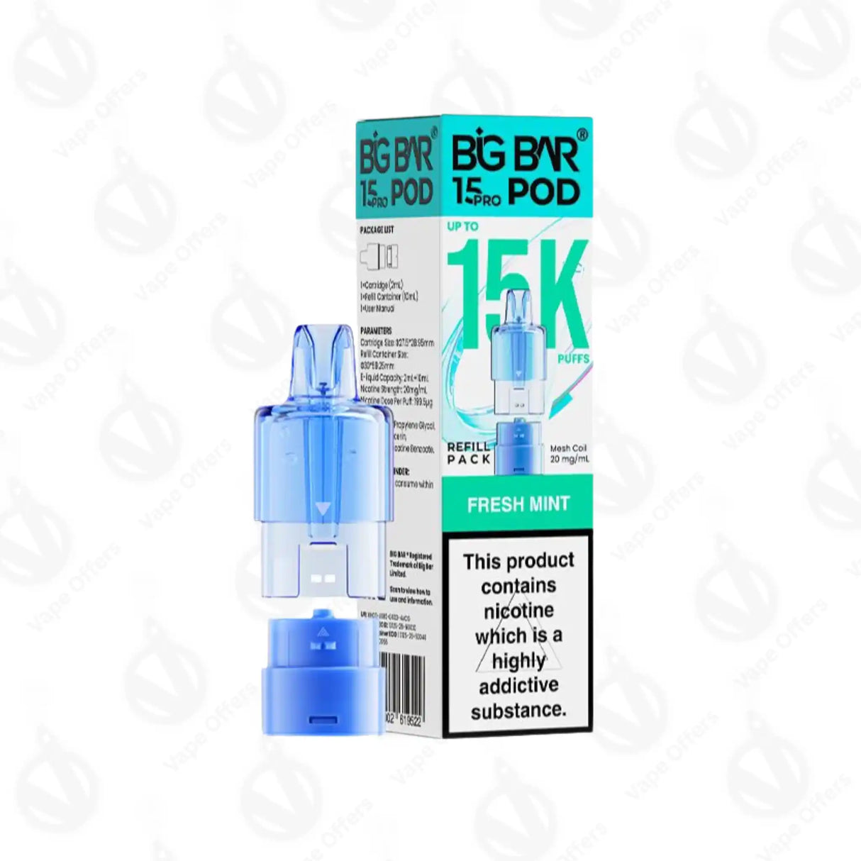 Big Bar 15K Pro Fresh Mint Replacement Pod