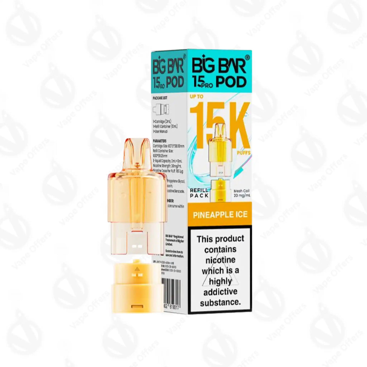 Big Bar 15K Pro Pineapple Ice Replacement Pod