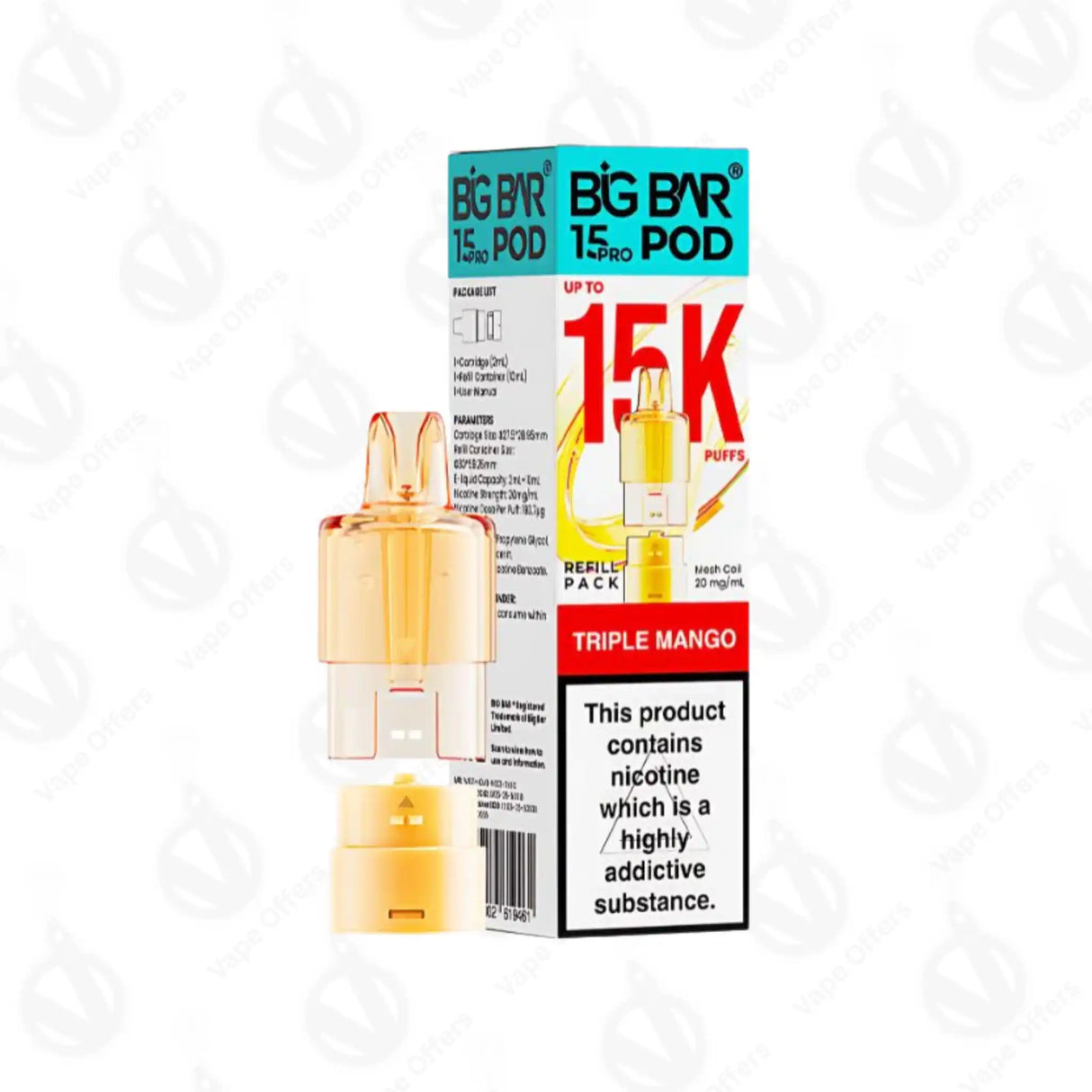 Big Bar 15K Pro Triple Mango Replacement Pod