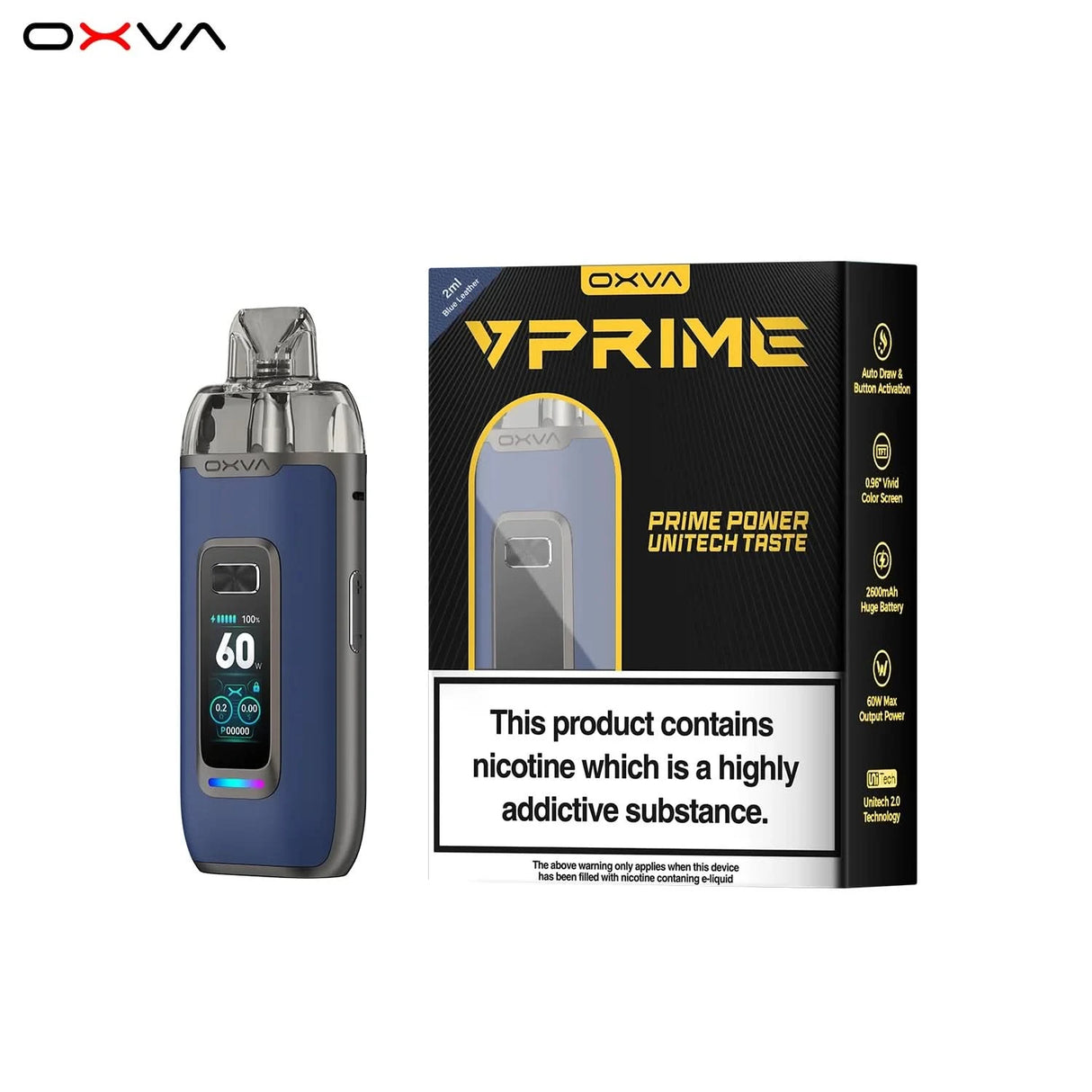 Oxva Vprime Pod Vape Kit - Blue Leather