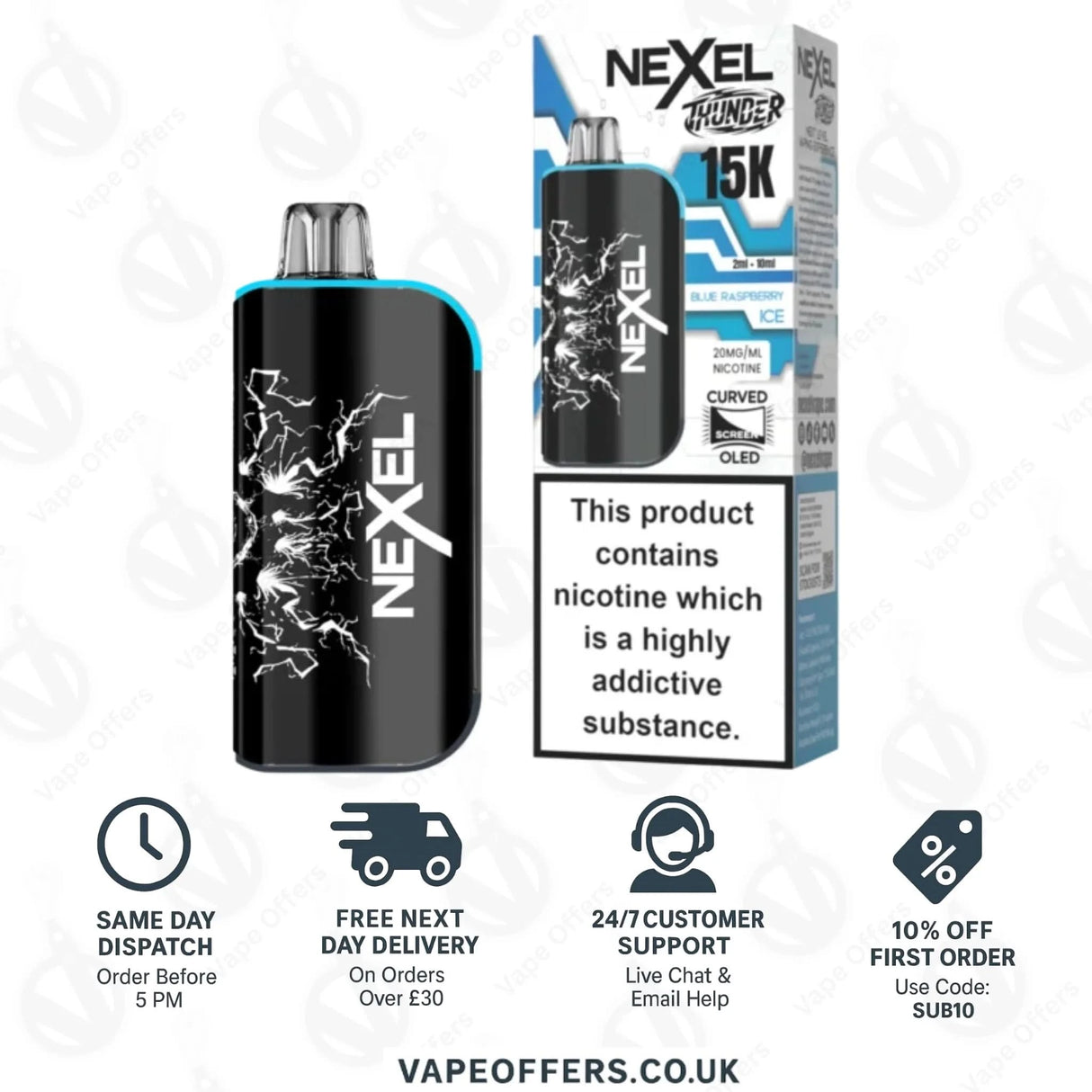 Blue Raspberry Ice – Nexel Thunder 15K