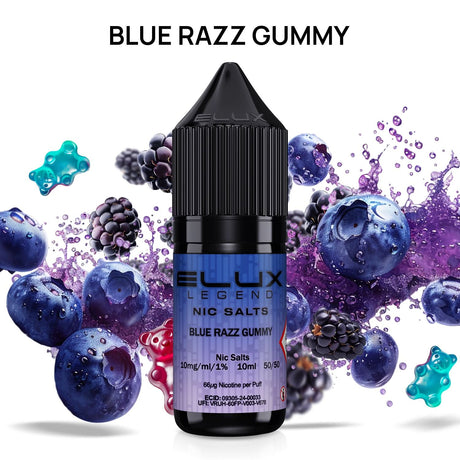 Blue Razz Gummy Elux Legend Nic Salt 10mg