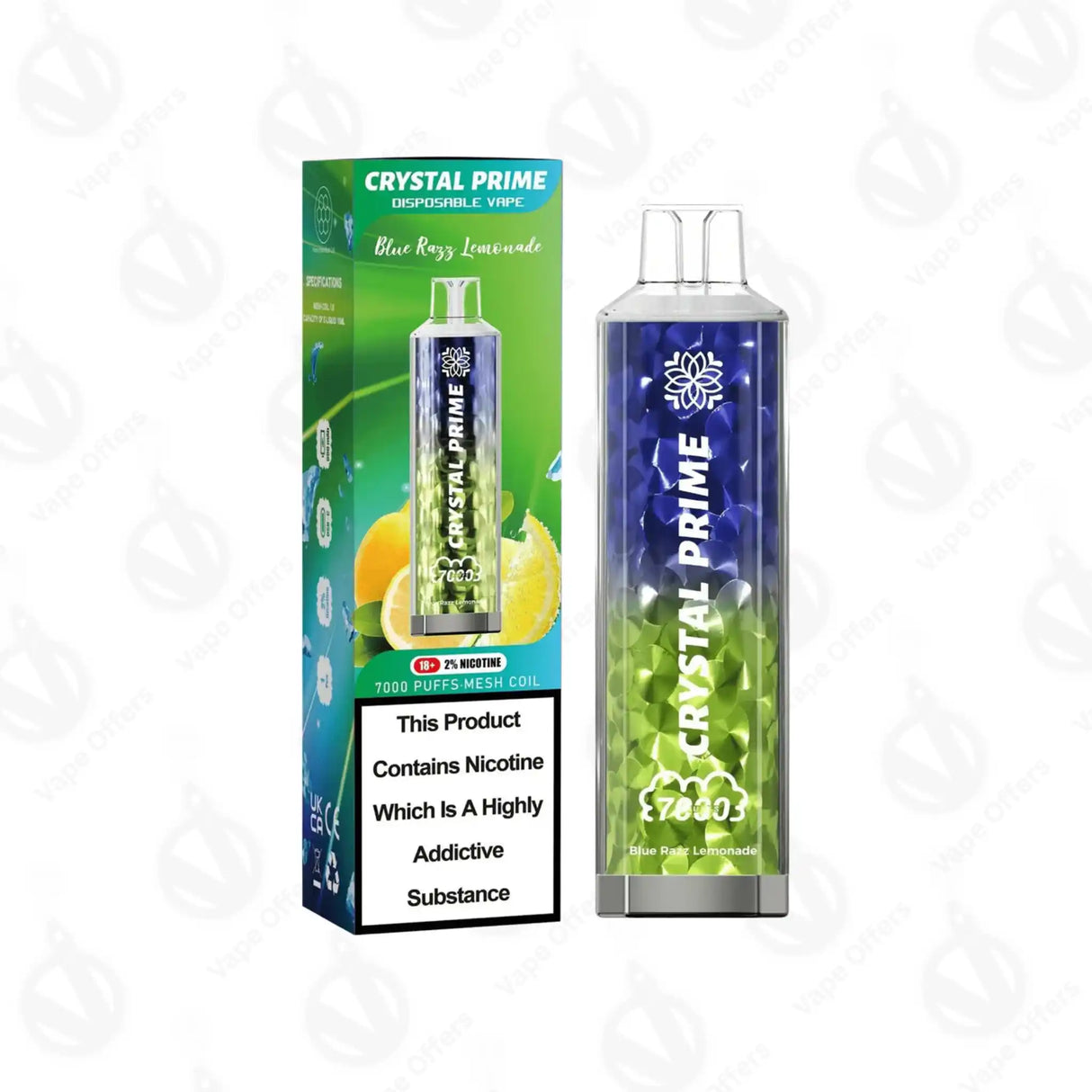 Blue Razz Lemonade Crystal Prime 7000 Vape