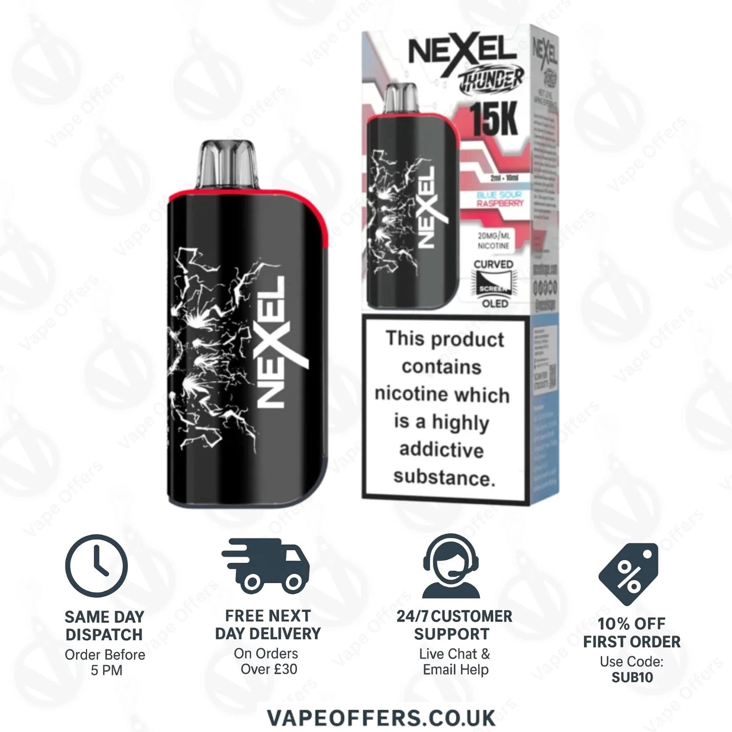 Blue Sour Raspberry – Nexel Thunder 15K