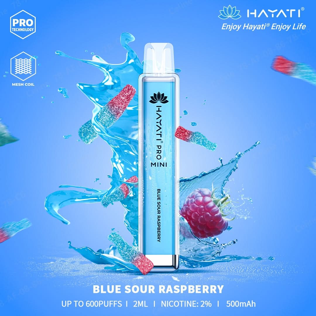 Blue Sour Raspberry Hayati Pro Mini 600 Puffs
