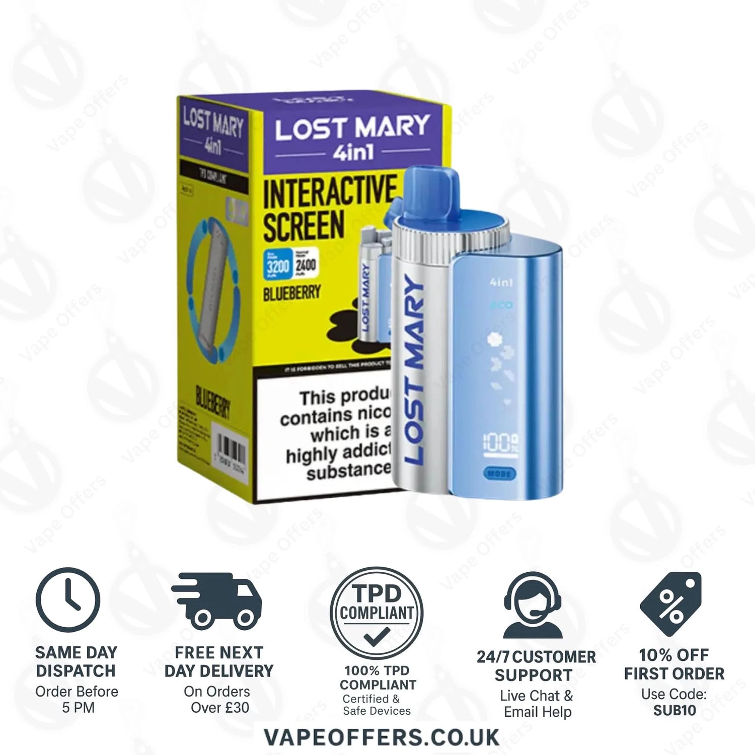 Blueberry Lost Mary 4 in 1 Prefilled Pod Kit