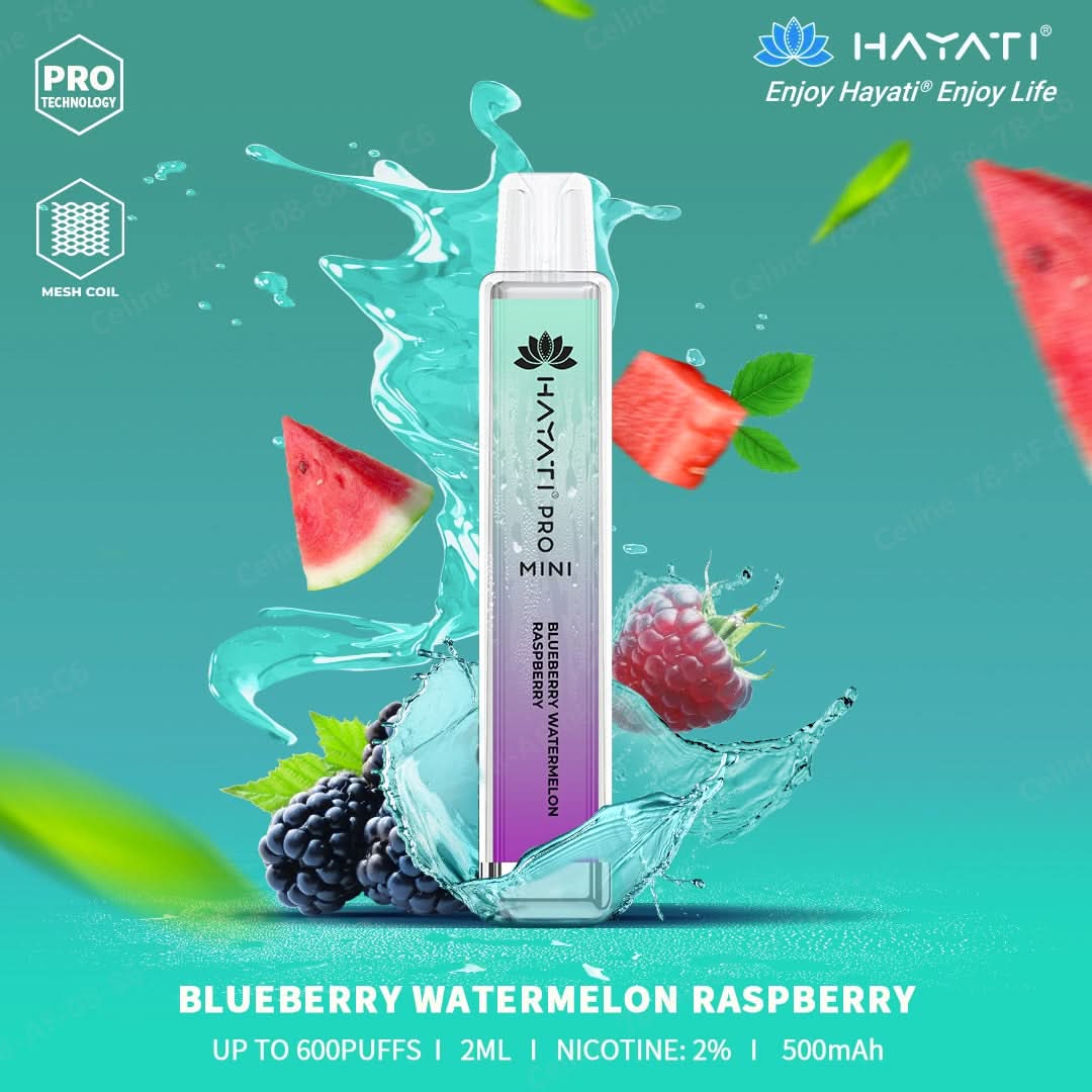 Blueberry Watermelon Raspberry Hayati Pro Mini 600 Puffs