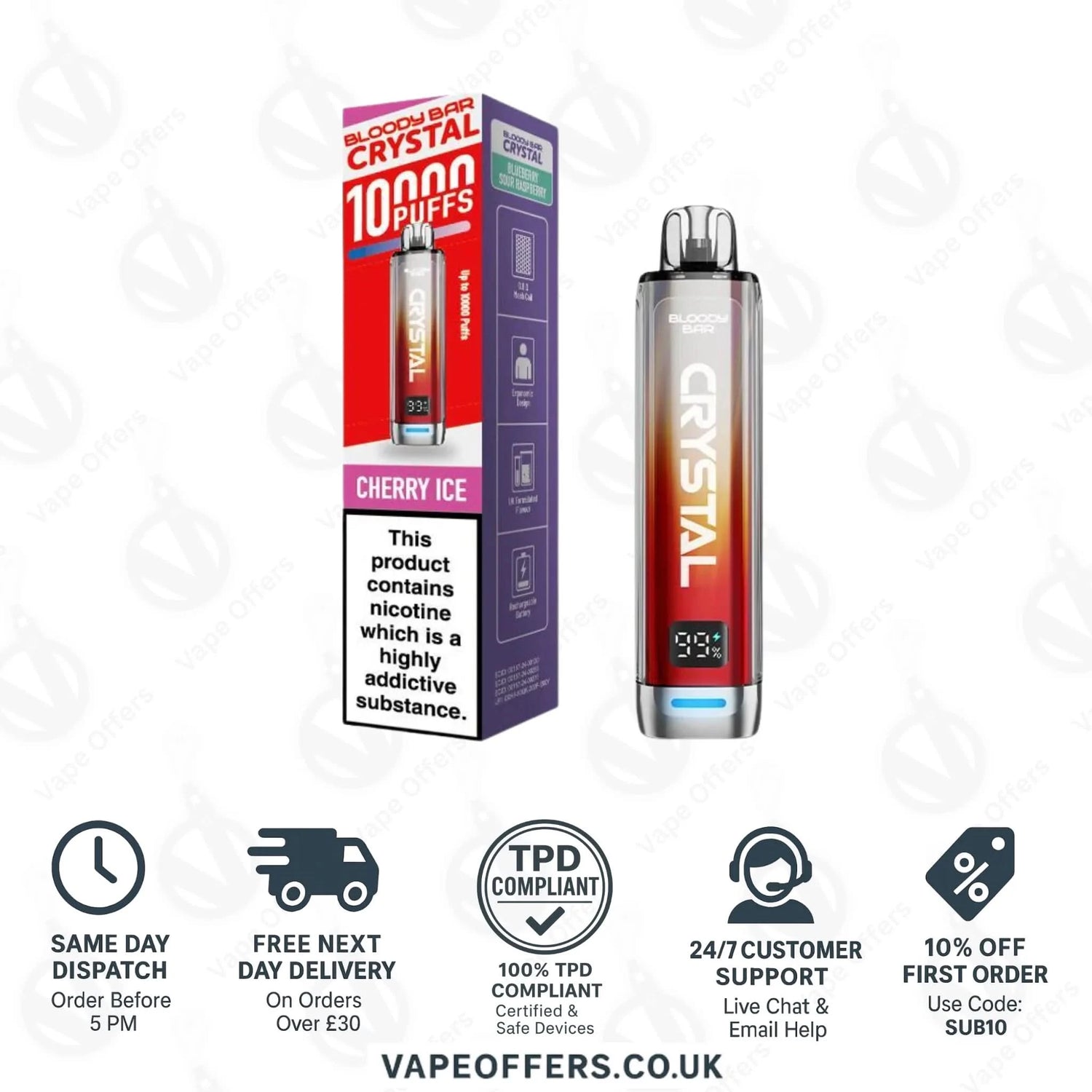 Cherry Ice Bloody Bar Crystal 10K Prefilled Pod Kit