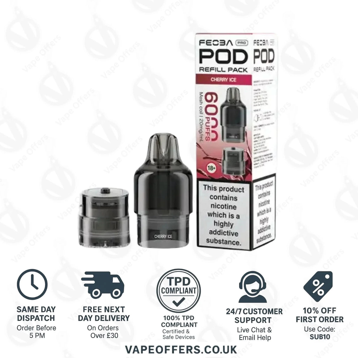 Cherry Ice Feoba Pro 6000 Puffs Prefilled Pods