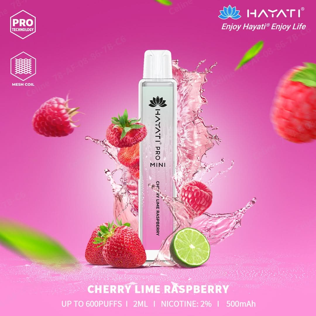 Cherry Lime Raspberry Hayati Pro Mini 600 Puffs