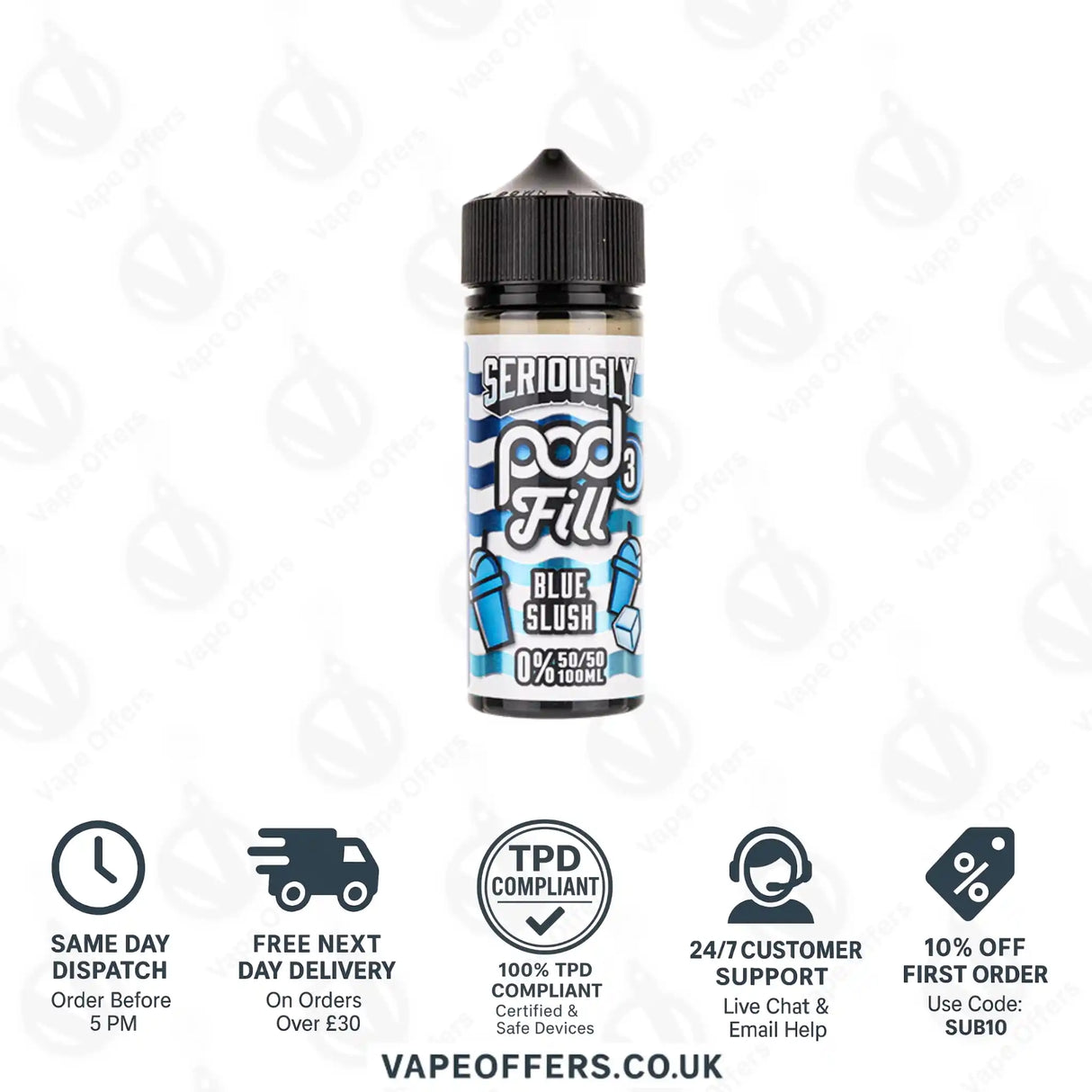 Doozy’s Seriously Pod Fill 3 Blue Slush 100ml Shortfill