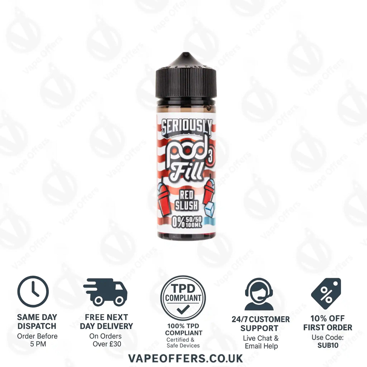 Doozy’s Seriously Pod Fill 3 Red Slush 100ml Shortfill