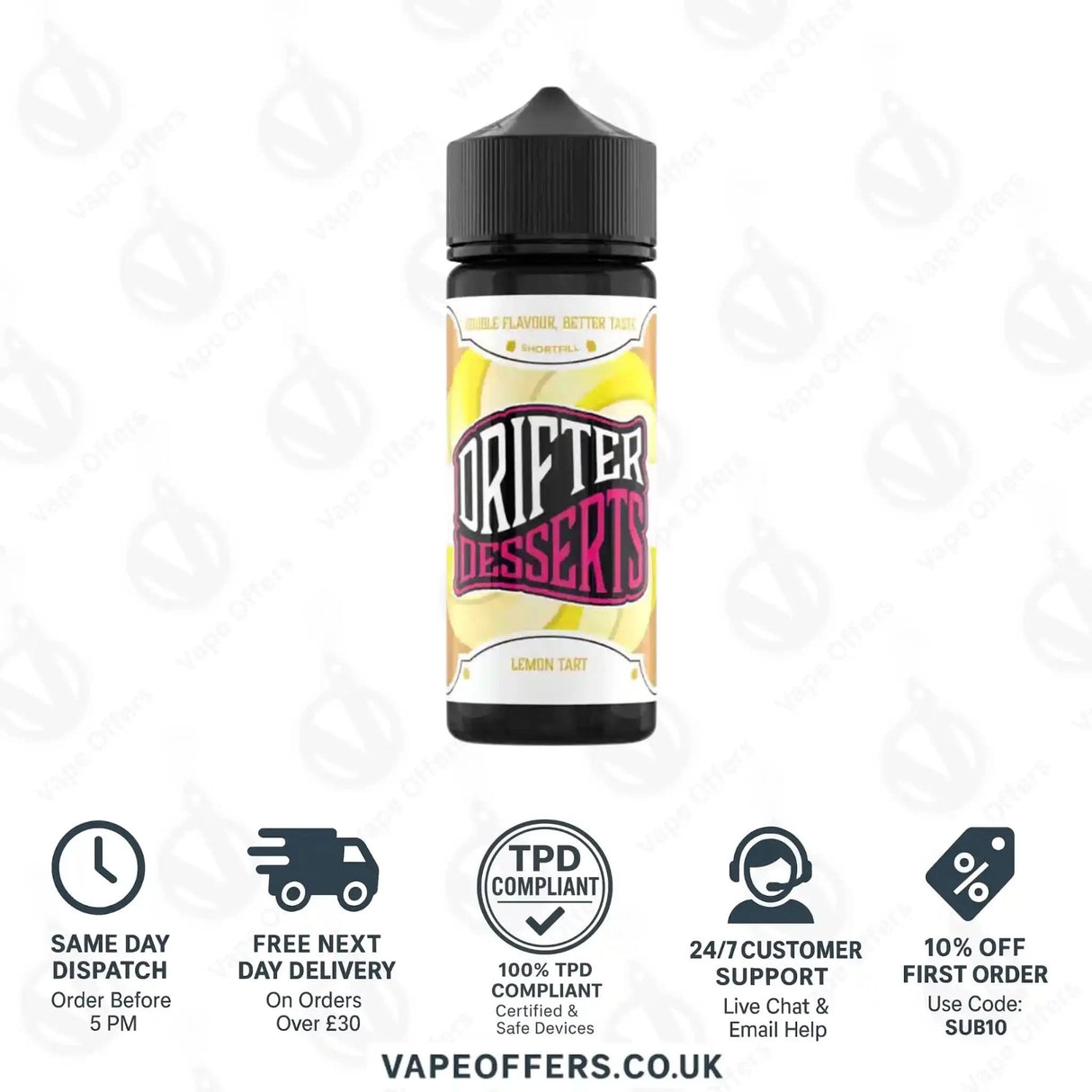 Drifter Desserts 100ml Shortfill Lemon Tart