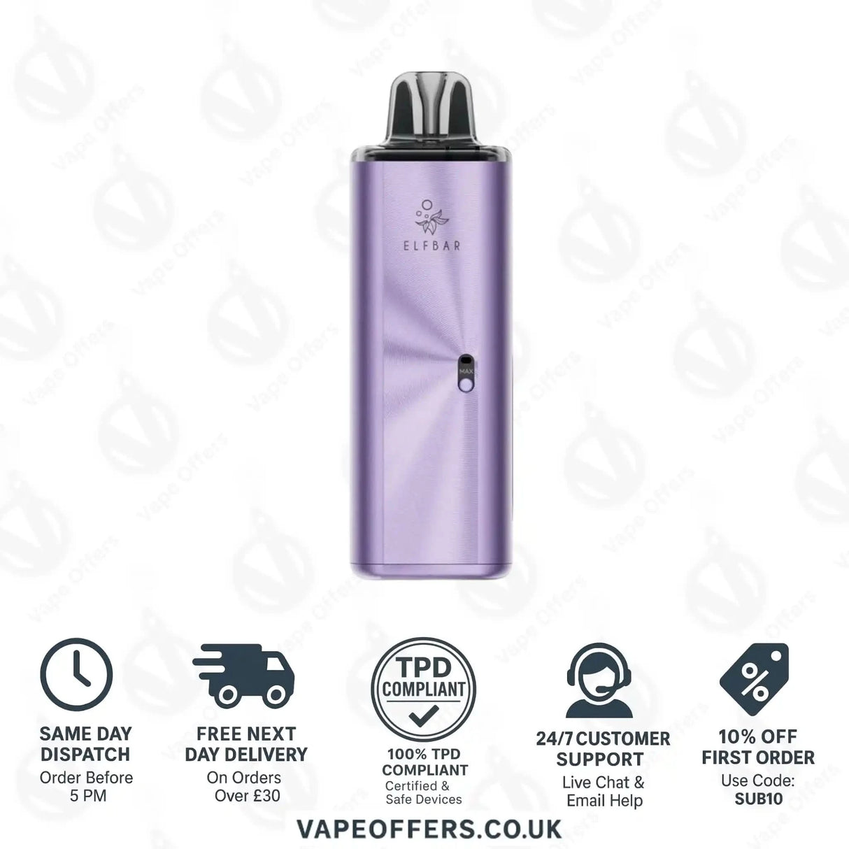 Elf Bar ELFX Mega Pod Kit Purple