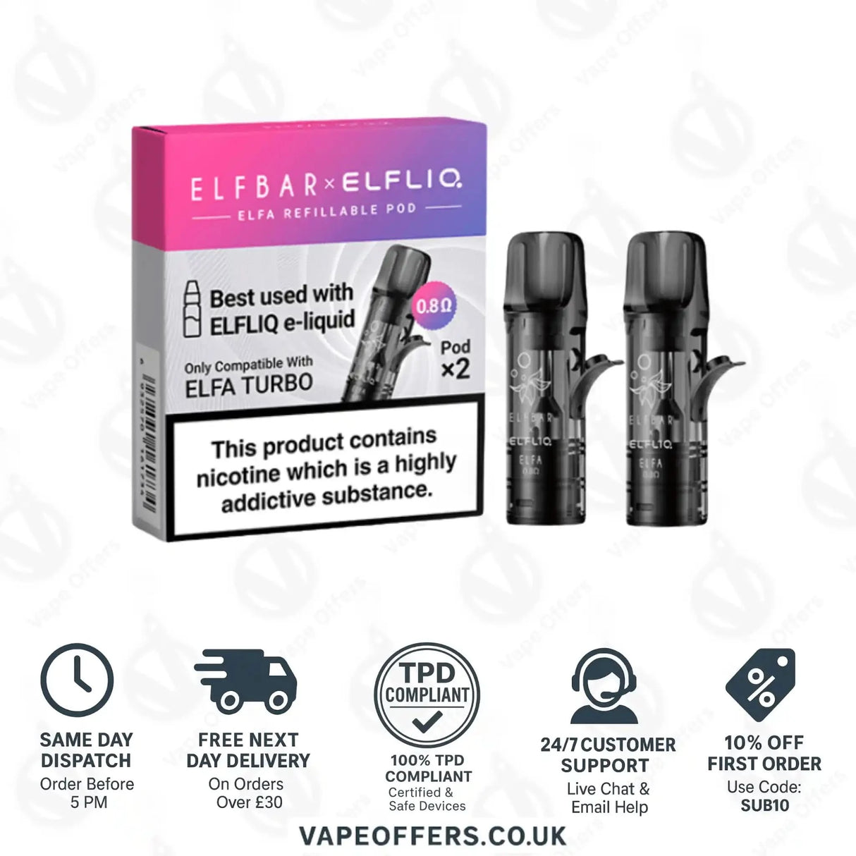Elfa Turbo Refillable Pods 0.8Ohms