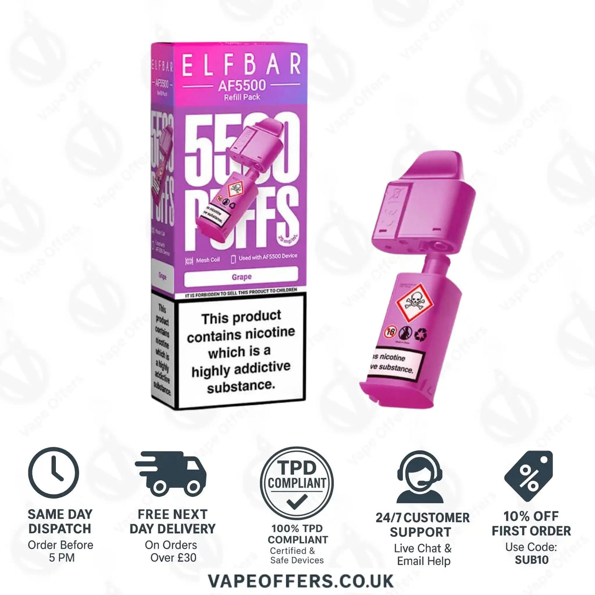 Elfbar AF5500 Prefilled Pods Grape