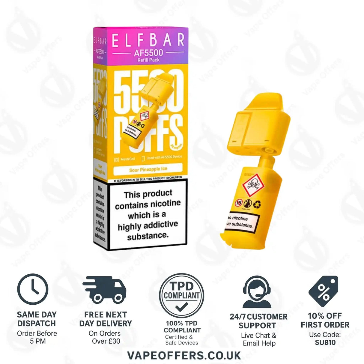 Elfbar AF5500 Prefilled Pods Sour Pineapple Ice