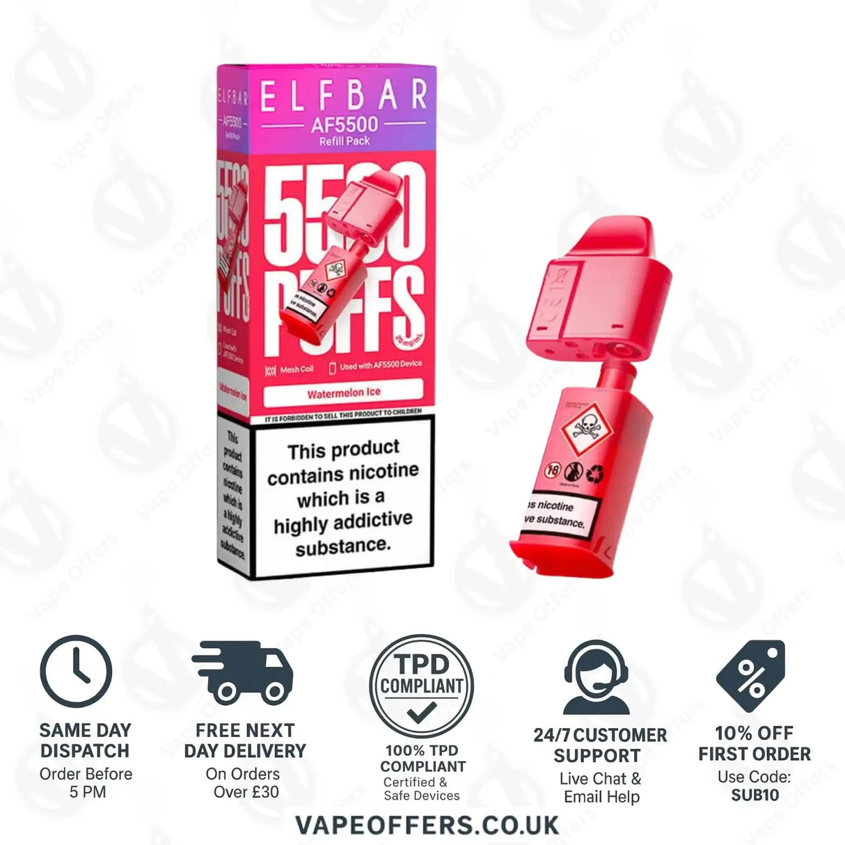 Elfbar AF5500 Prefilled Pods Watermelon Ice