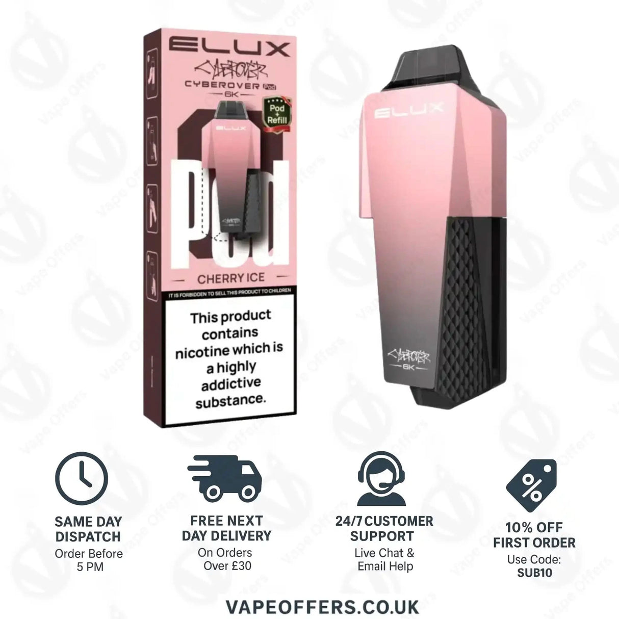 Elux Cyberover 6K Cherry Ice Prefilled Pod
