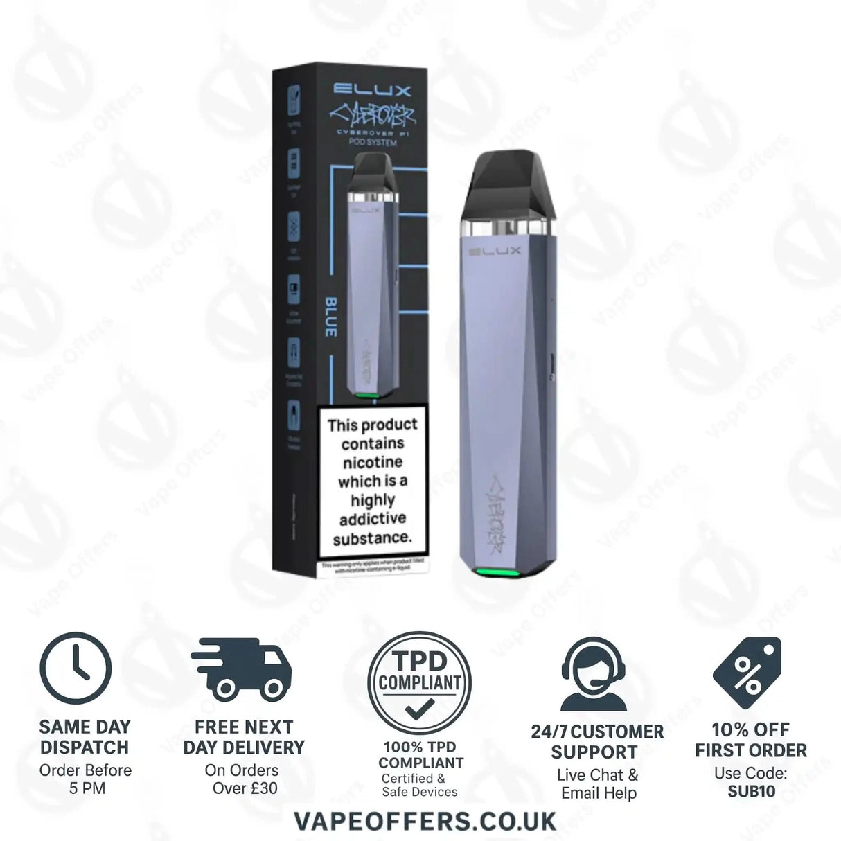 Elux Cyberover P1 Vape Pod Kit Blue