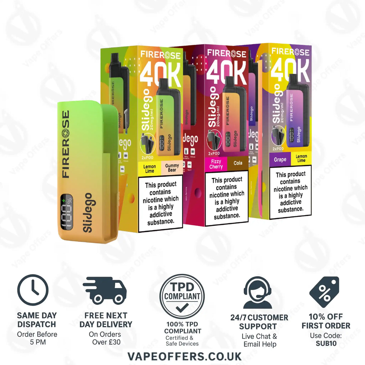 Firerose SlideGo 40K Prefilled Pod Kit