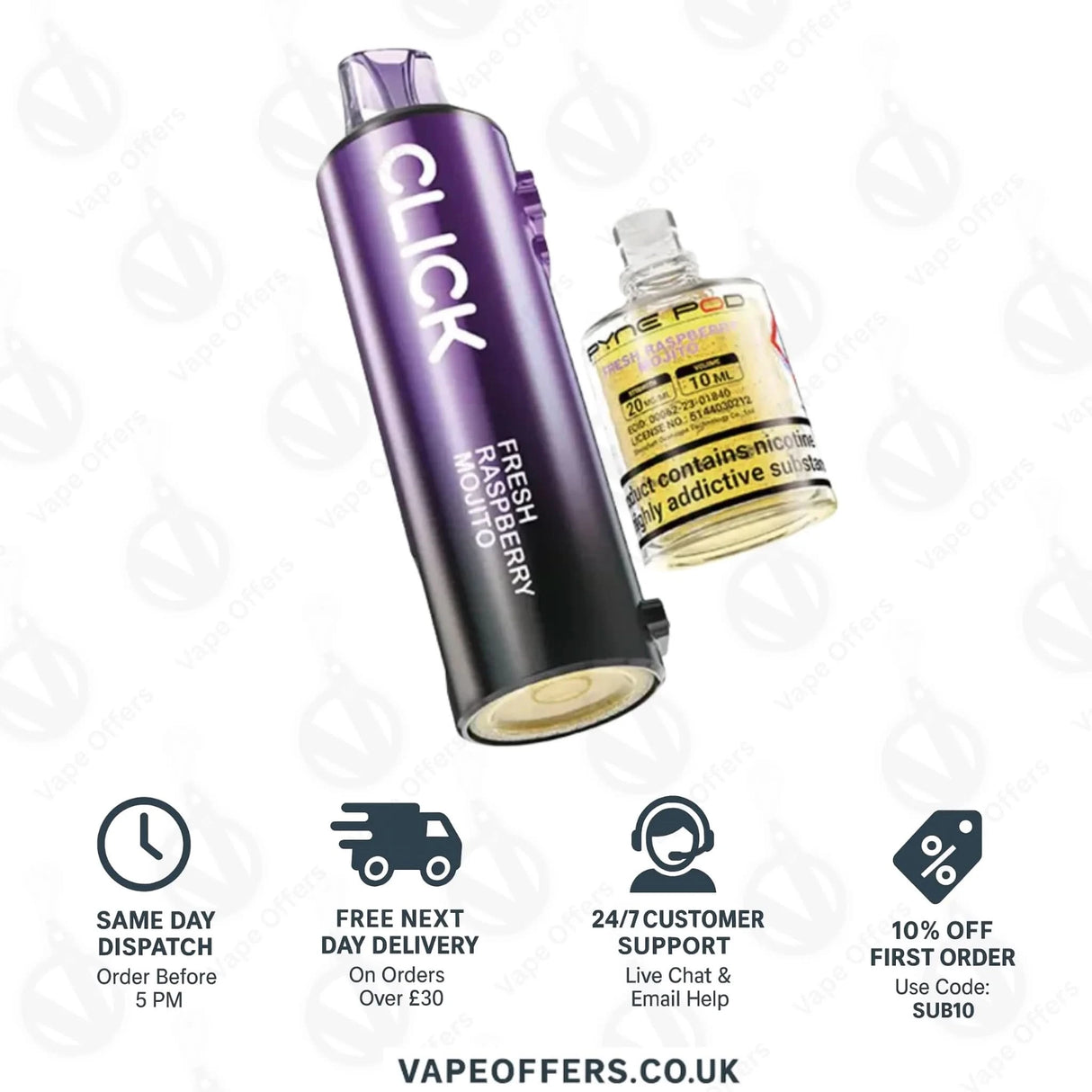 Fresh Raspberry Mojito – Pyne Pod Click Pods