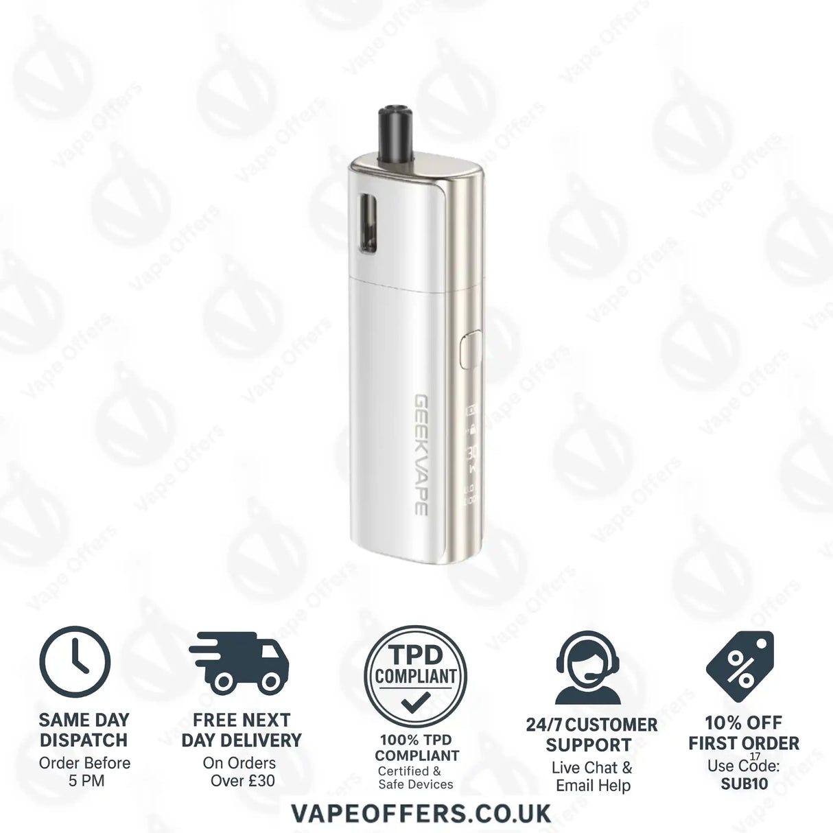 GeekVape Soul 2 Pod Vape Kit Pearl White