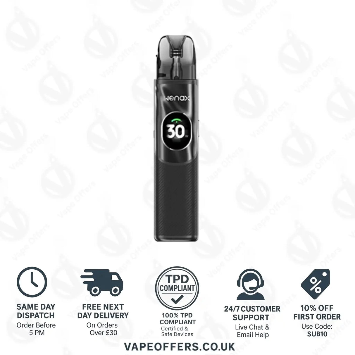Geekvape Wenax Q2 Pod Kit Carbon Fibre Black
