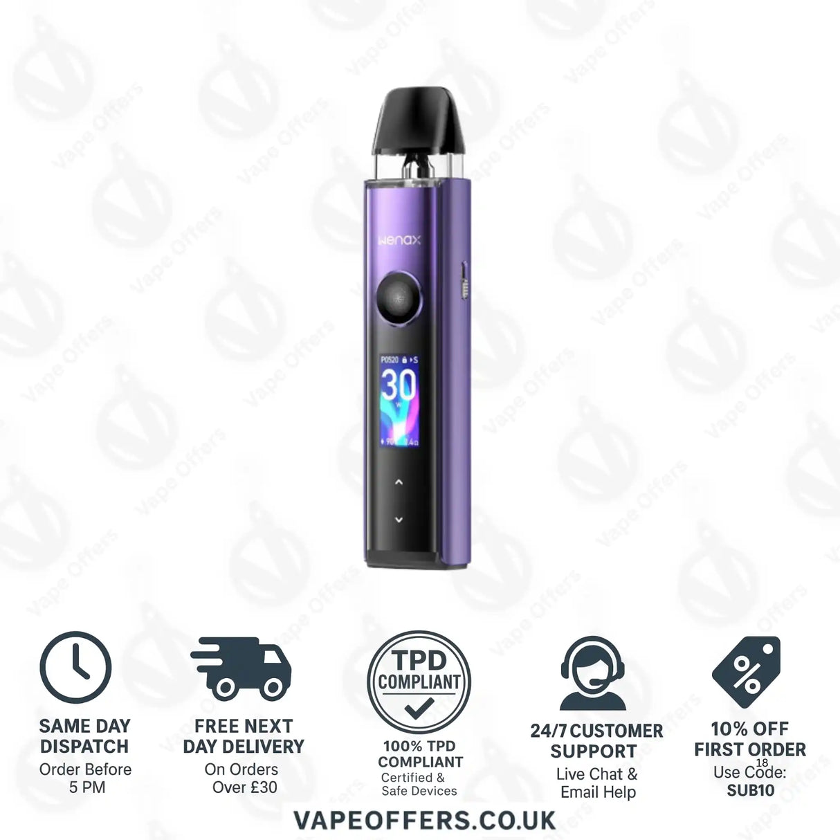 Geekvape Wenax Q Pro Pod Kit Luminous Purple