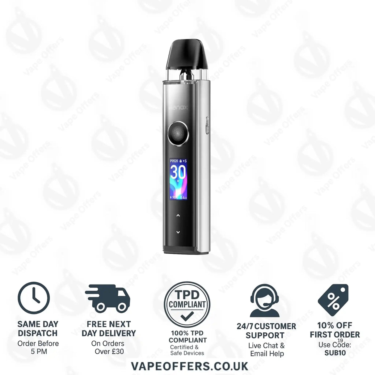 Geekvape Wenax Q Pro Pod Kit Moonlit Silver