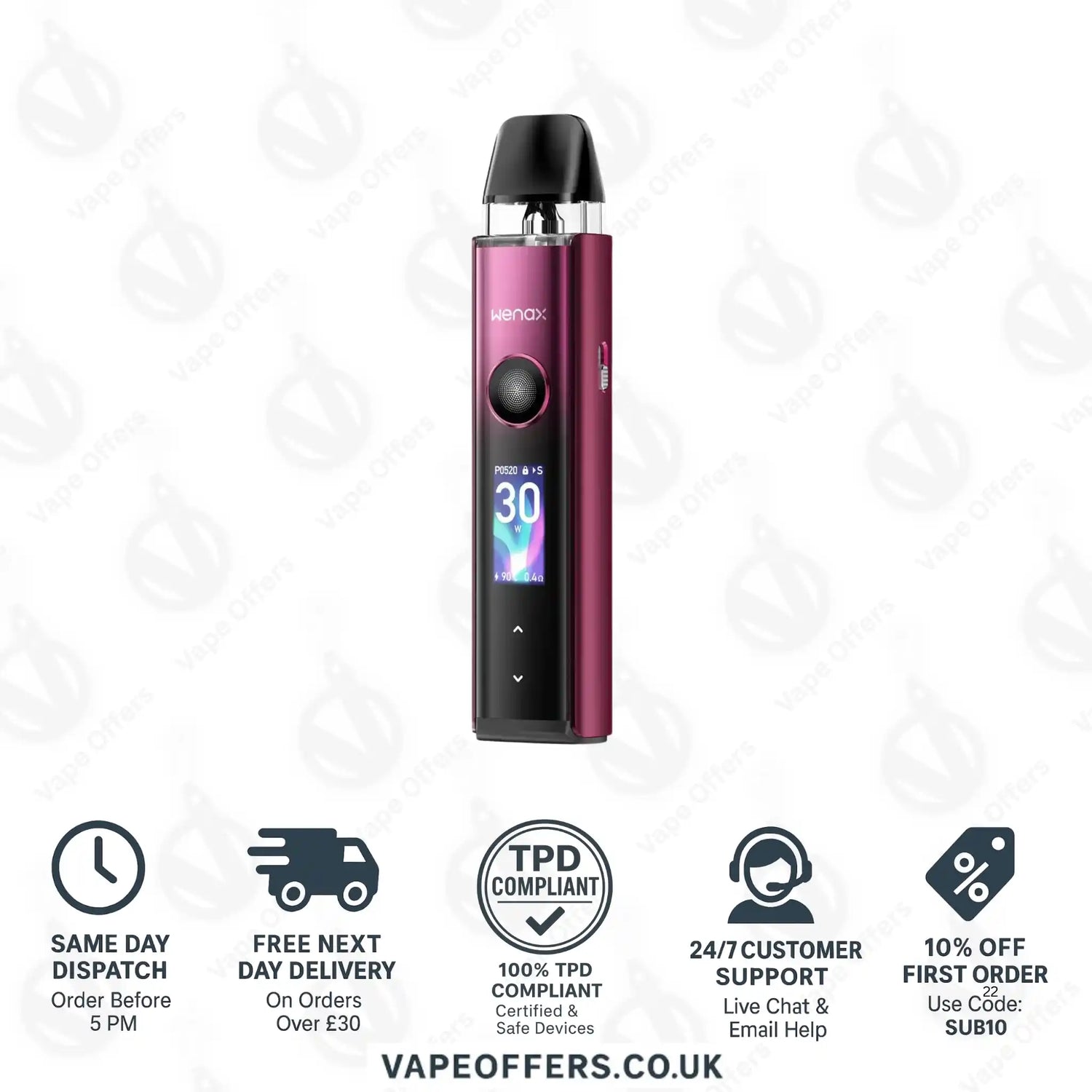 Geekvape Wenax Q Pro Pod Kit Twilight Red