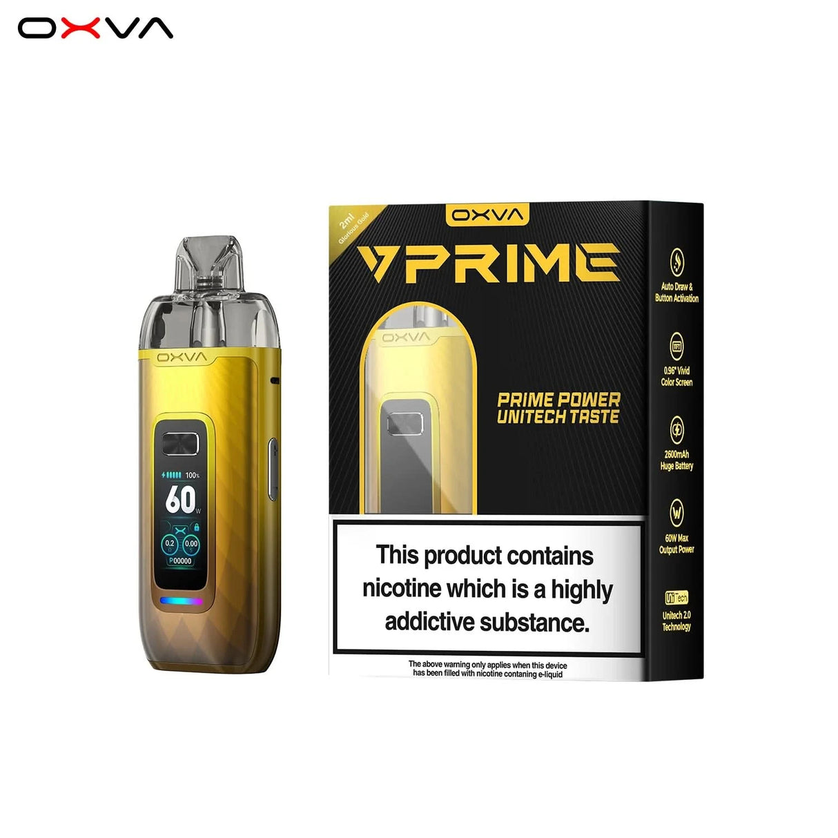 Oxva Vprime Pod Vape Kit - Glorious Gold
