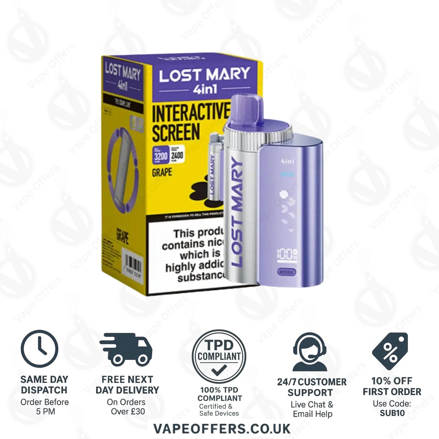Grape Edition Lost Mary 4 in 1 Prefilled Pod Kit