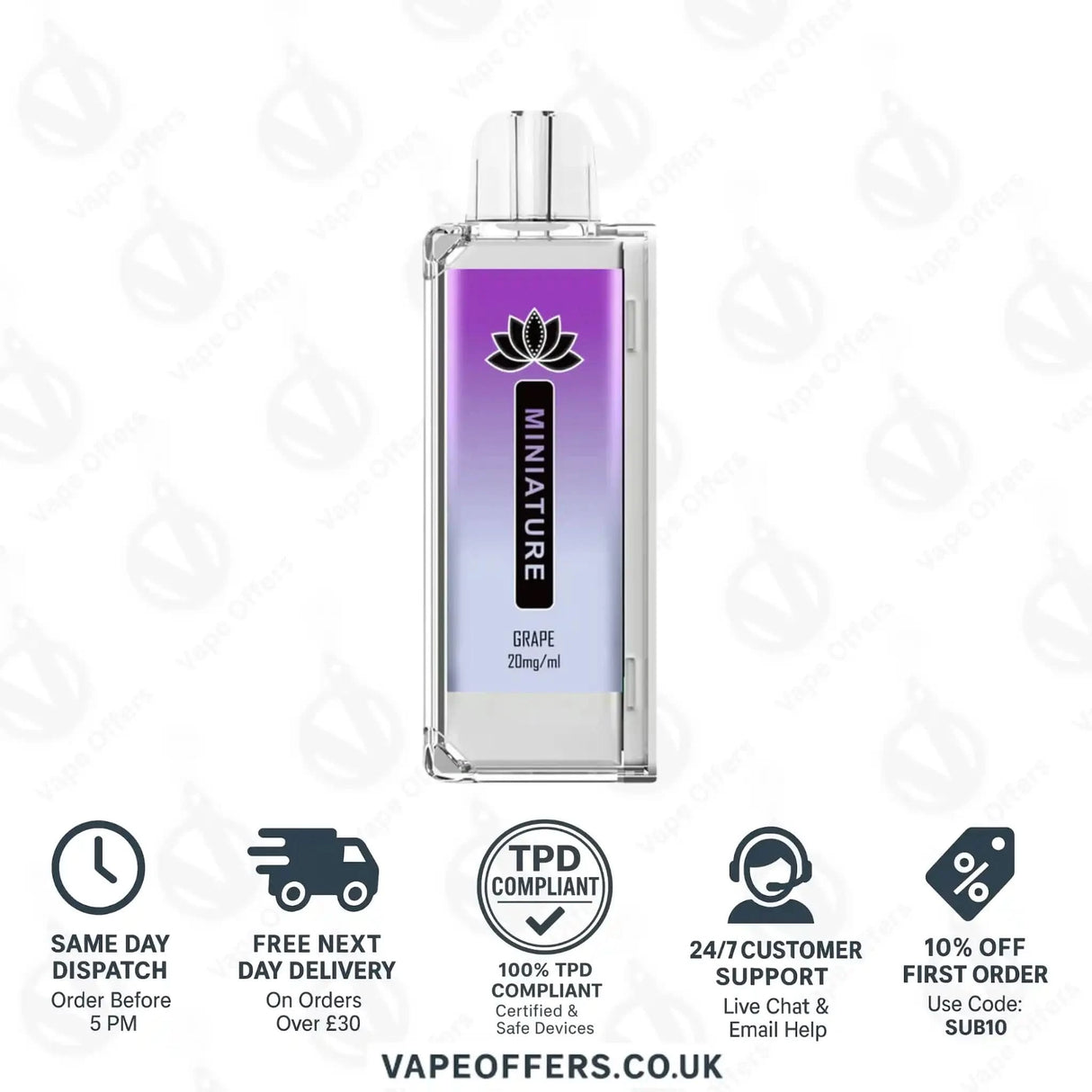 Hayati Miniature 600 Prefilled Pods Grape