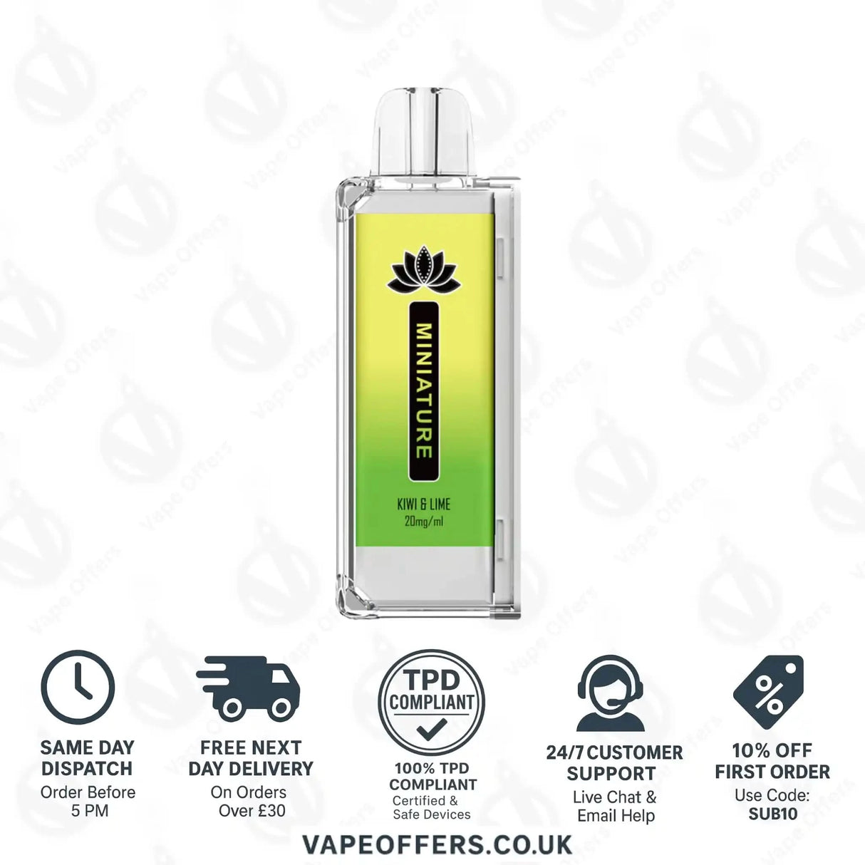 Hayati Miniature 600 Prefilled Pods Kiwi & Lime