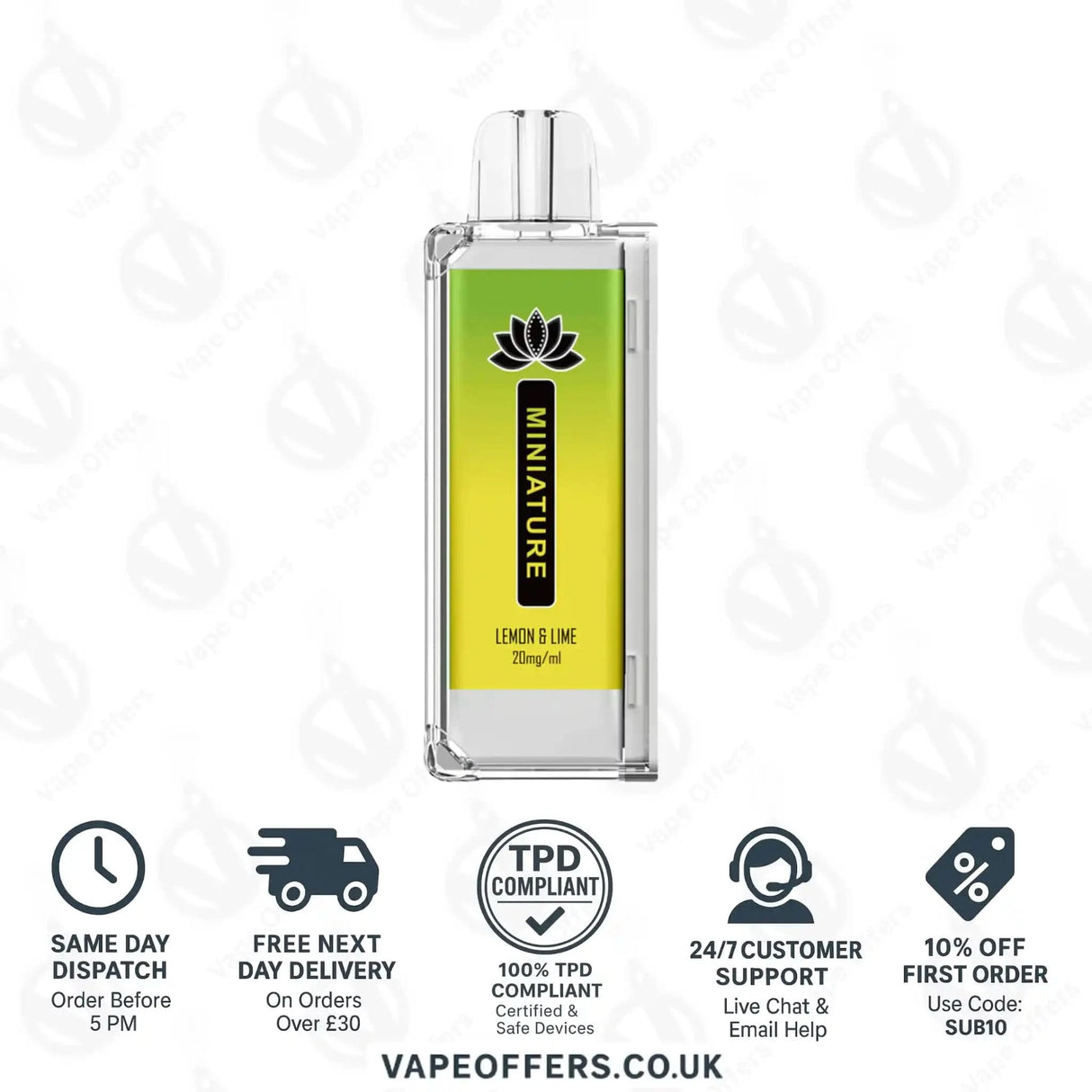 Hayati Miniature 600 Prefilled Pods Lemon Lime