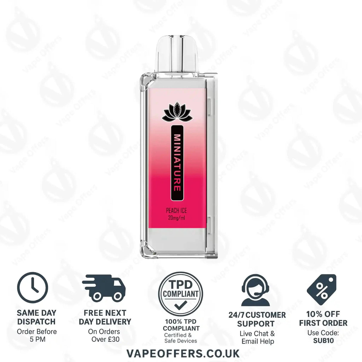 Hayati Miniature 600 Prefilled Pods Peach Ice