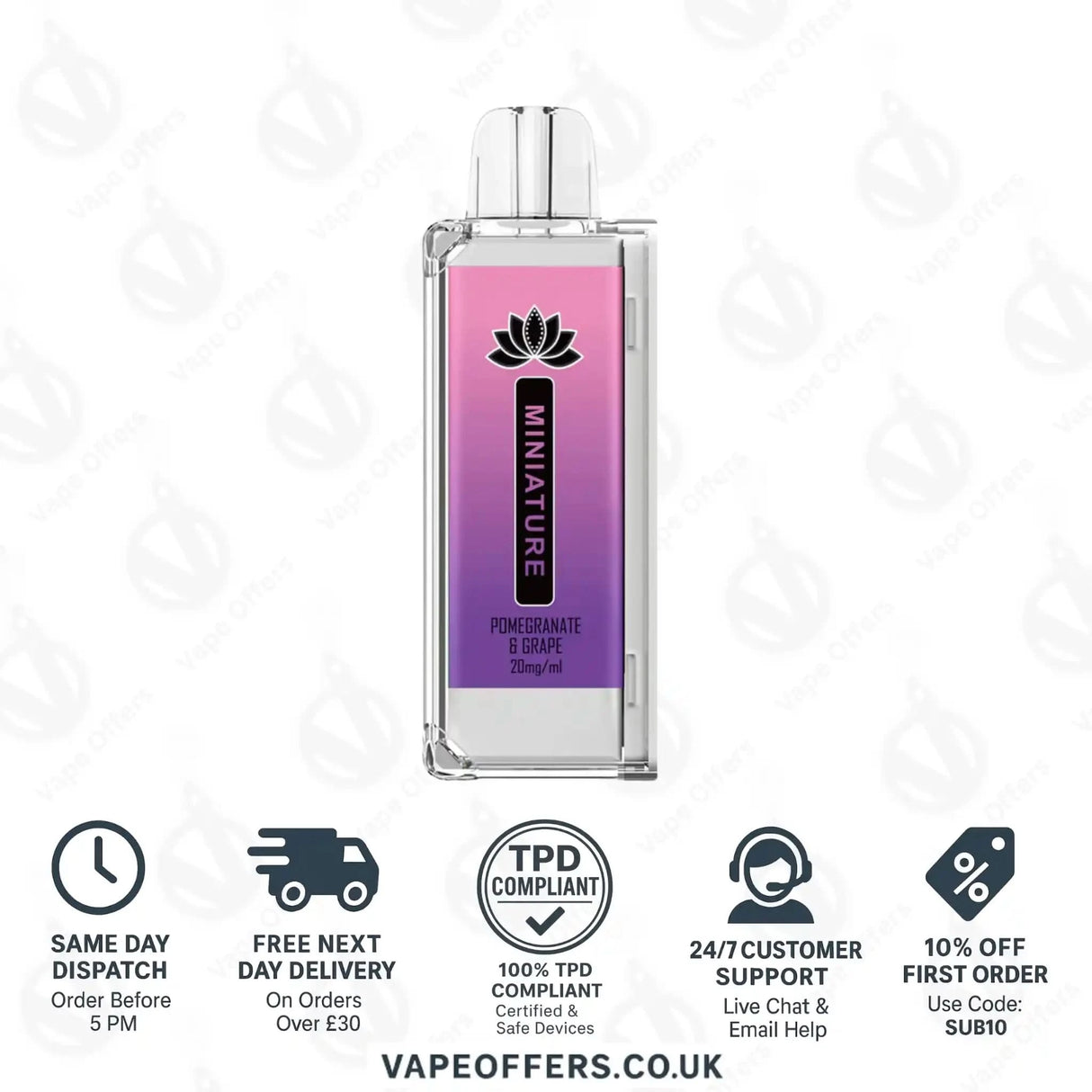 Hayati Miniature 600 Prefilled Pods Pomegranate Grape