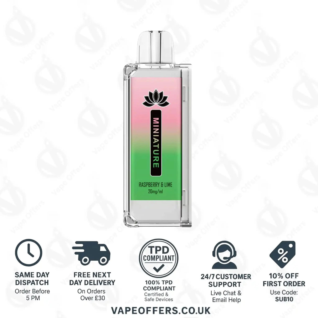 Hayati Miniature 600 Prefilled Pods Raspberry Lime