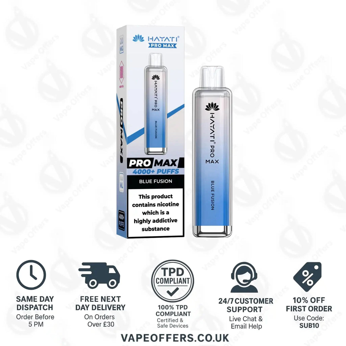 Hayati Pro Max 4000 Vape Kit Blue Fusion