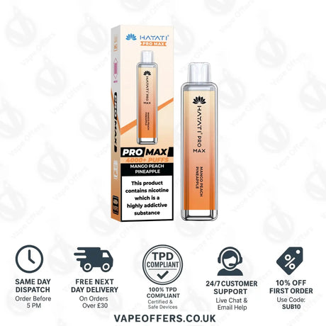 Hayati Pro Max 4000 Vape Kit Mango Peach Pineapple