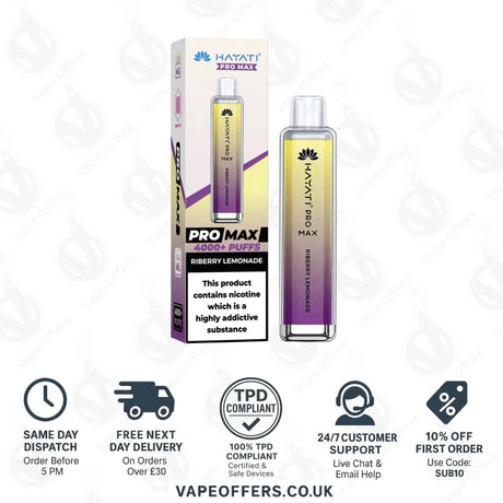 Hayati Pro Max 4000 Vape Kit Riberry Lemonade