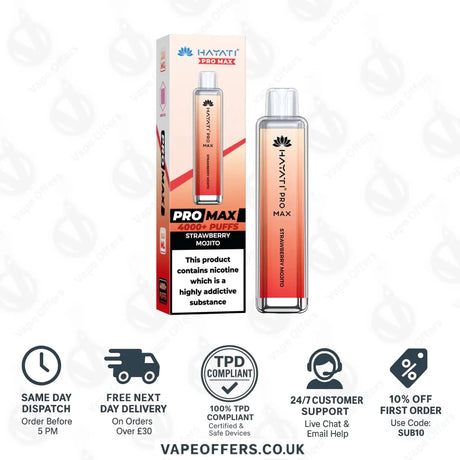 Hayati Pro Max 4000 Vape Kit Strawberry Mojito