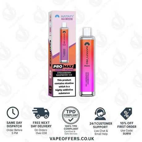 Hayati Pro Max 4000 Vape Kit Strawberry Raspberry Ice